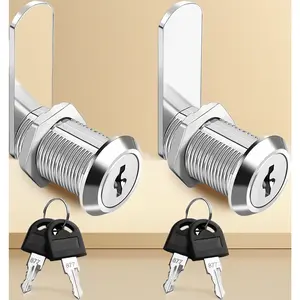 2Pcs 25mm Stainless Steel Tool Box Lock 180 °   Rotation Drawer Cabinet Lock with Keys for Truck Storage Case