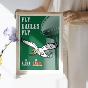- Philadelphia Fly Eagles Fly, Super Bowl Champions Wall Art Poster (Unframe)