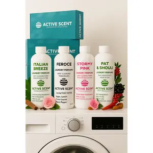 Active Scent | Discovery Kit - Discover 4 Scents From Our Luxury Scented Laundry Detergents - Italian Breeze, Feroce, Stormy Pink & Pat & Shouli - 4 x 4oz Bottles - Safe & Sophisticated Ingredients - Made in USA