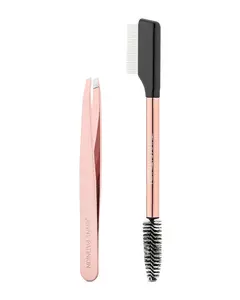 The Big Reveal  Touch Up Tools, Precision Lash & Eyebrow Tweezers, Eyelash Separator Comb & Spoolie Brush for Shaping, Grooming, Makeup Detailing, Brow Styl