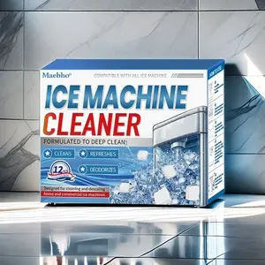 Ice Machine Cleaner Maker Descaler  -  Includes Clean Tablets Compatible with Frigidaire, Opal, GE Profile, Kitchenaid, Nickel Safe Scale Remover for Countertop, Nugget Ice Makers Citric Acid household items cleaning supplies and tools household items