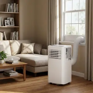Garvee Efficient 10000 BTU Portable Air Conditioner - 3-in-1 Cooling, Dehumidifier & Fan - Quiet AC Unit with Remote, Window Kit - Cools Up to 560 Sq.Ft. - Ideal for Home, Office, Dorm, White