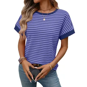 EncoLax Womens Tops Short Sleeve Shirts Summer Outfits 2026 Spring Dressy Casual Clothes Clothing