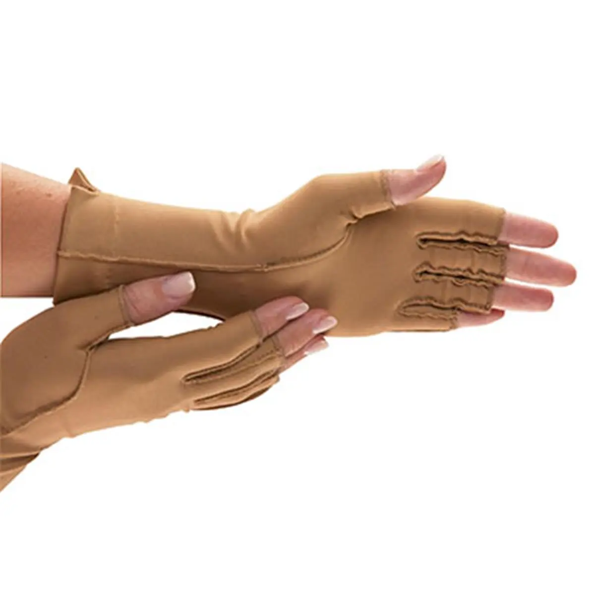 212 MAIN Open Finger Therapeutic Hand Gloves, Large Size, Latex-Free, Set of 2 (Hardware Fastener Accessory)