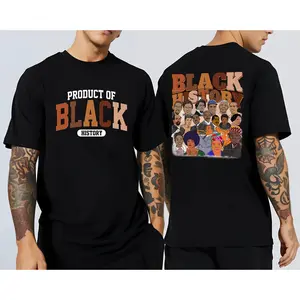 100 Percent Cotton Double-Sided Black History Tour Shirt Featuring Iconic Product of Black History Print Perfect for BHM2026 and Birthday Gifts