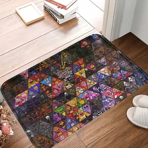 Colorful Character Pattern Floor Mat Cartoon Game Inspired Print Soft Non Slip Washable Rug Perfect for Bedroom Living Room Office Dorm Decor Holiday Gift Gaming Space