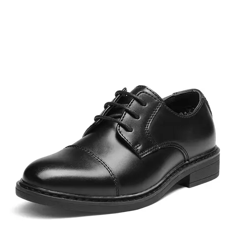 BRUNO MARC Boys' Classic Lace-Up Oxford Dress Shoes, Synthetic Leather Cap-Toe, Foam Cushioned Insole, Junior, for School Uniforms & Formal Events, All Seasons, 10-11 Years Back to School Flat Shoes