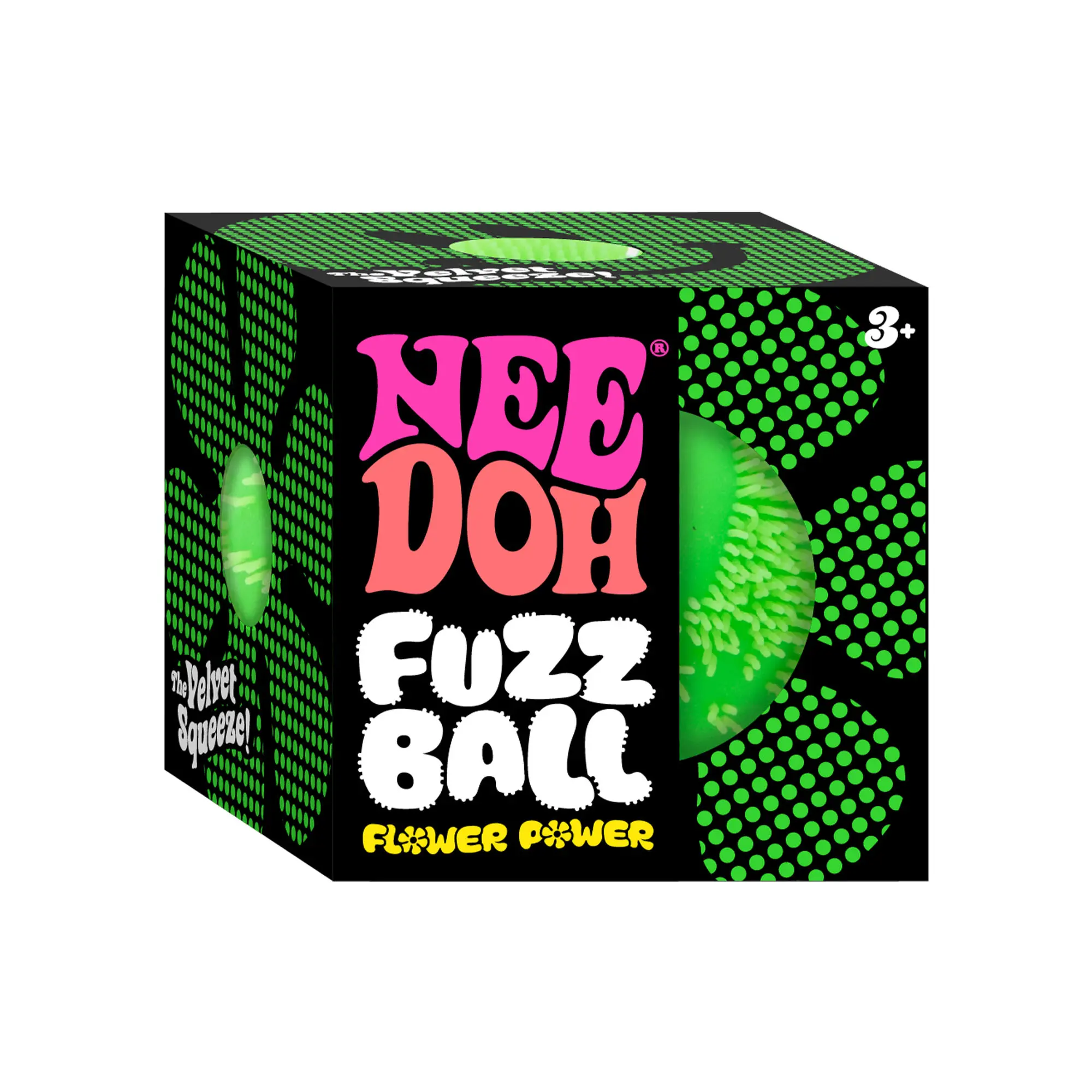 NeeDoh Fuzz Ball Flower Power (Pick Your Color) - Collectible