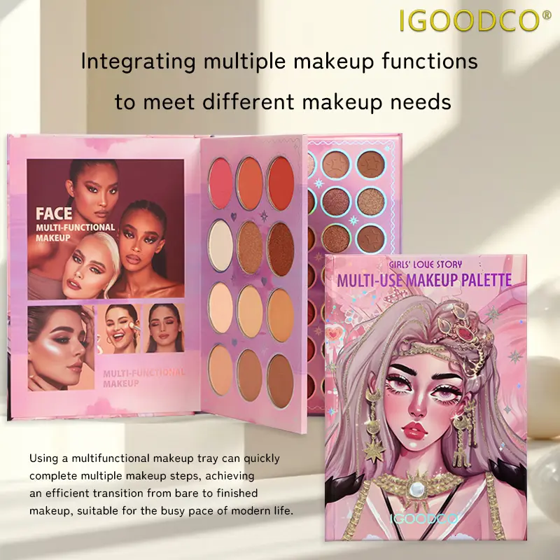 IGOODCO 47-Color Eyeshadow Palette - Matte Earth Shades, Pearlescent Shimmer Shades, Cosmetic Makeup Kit Set, Ideal Valentine’s Gift for Makeup Enthusiasts,summerwins