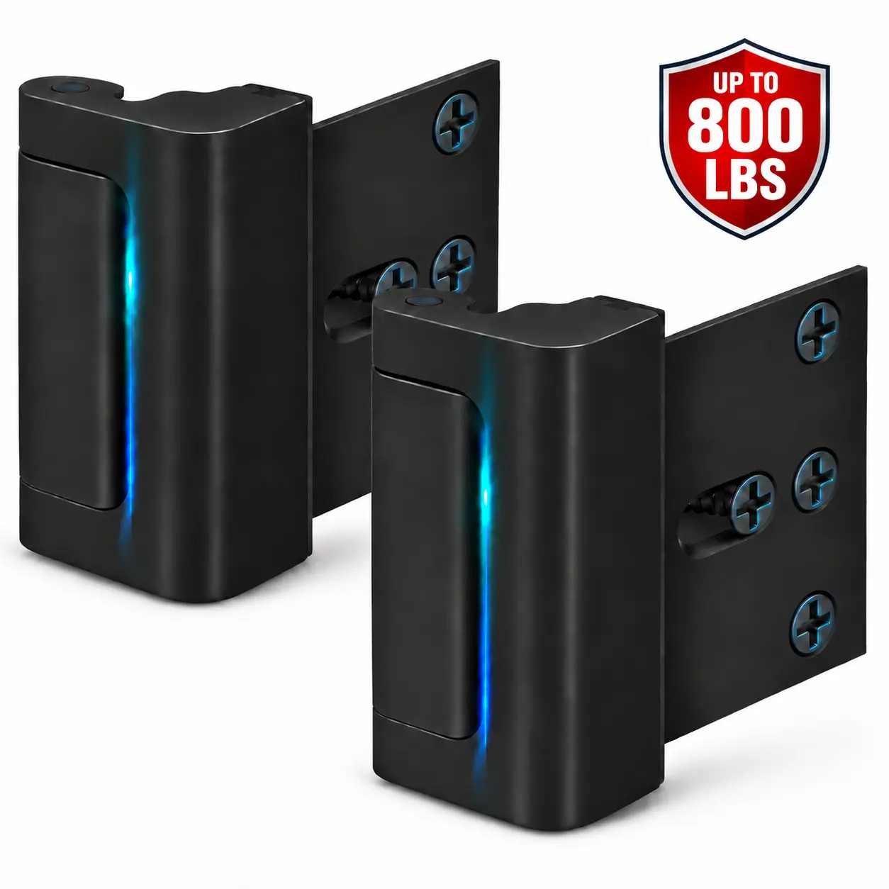 Home Security Door Reinforcement Lock - 800lbs Withstand, 12x Deadbolt Power, 5min DIY Install, Spring-Loaded Hold, Fast Tool-Free Open, Flip Latch for Inward Swinging Doors, Child Safety Lock, Fathers Day Gift