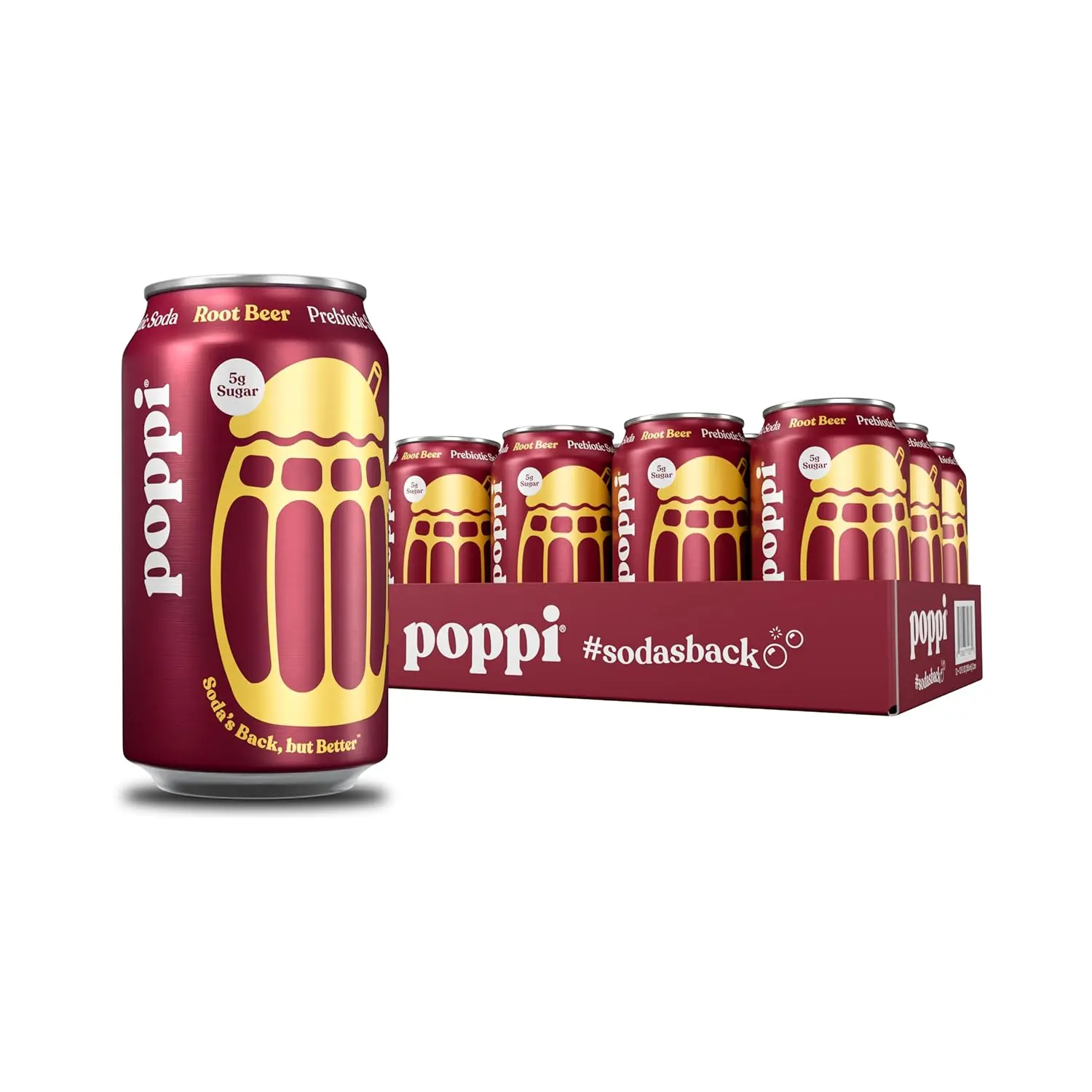 Poppi Prebiotic Soda, Sparkling Water & Fruit Juice, 12 Oz, 12 Pack, (Pick Your Own 12-Pack)