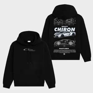 Retro Bugatti Chiron Racing Premium Cotton Unisex Hoodie T-Shirt, The Motorsports Graphic Hoodie T-Shirt, Sunday Racing Hoodie T-Shirt, Biker Outfit, Gift For Men, Fan Gear Cotton For Moto Fan, Motorsports Clothing Riders Motocross