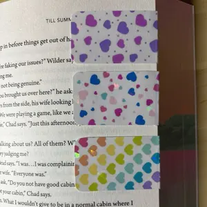 Heart Magnetic Bookmark | Laminated Book Mark | Bookish Gifts | Book lovers | Heart pattern | Holographic | Magnet | Cute Bookmark | Hearts