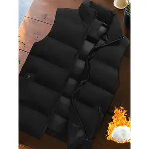 Men's Lightweight Casual Vest, Foldable Design for Autumn & Winter, Warm & Comfortable Daily Wear, Perfect for Storage