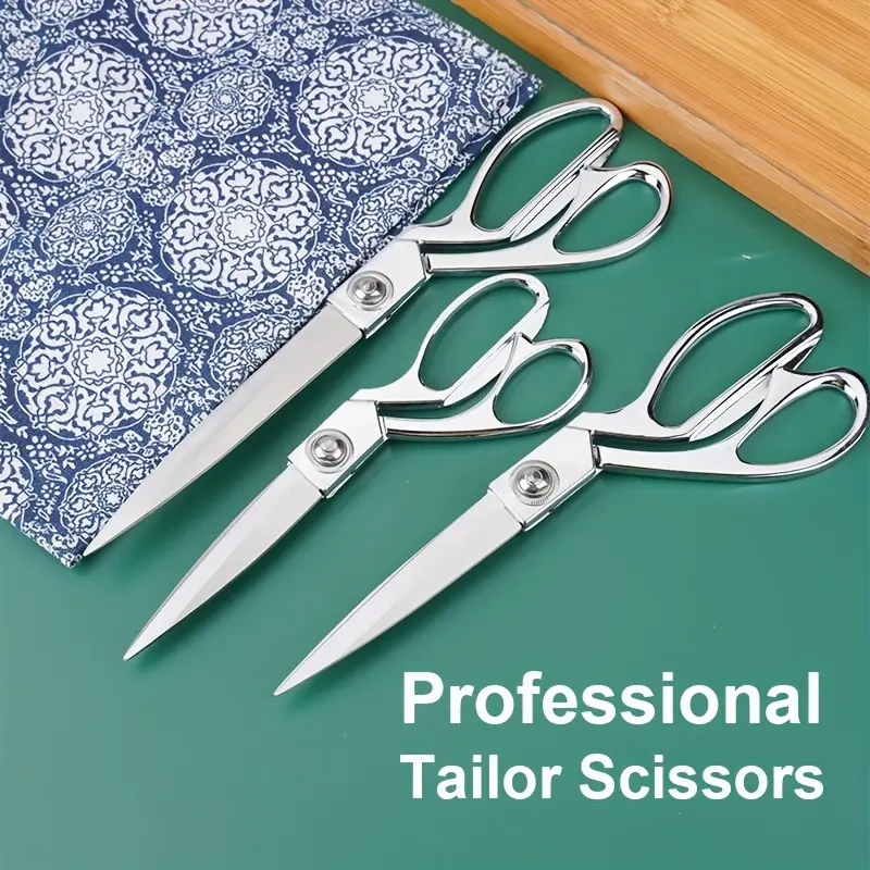 Golden/Silvery 8" Sharp Tailor Scissors - Fabric, & Clothing Scissors - Stainless Steel Professional Heavy Duty Dressmaking Shears, Halloween/Christmas Gift Making Tools