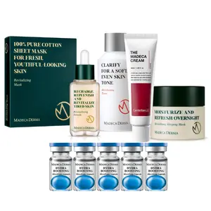 [MADECA] Glass Skin Bundle | Repair & Skin Hydration Glacier from Scandinavia Hydra Boosting Microbiome Ampoule + Madeca Cream 70M+ Sold + Toner + Serum + Sleeping Mask + Face Mask