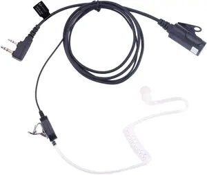 Headset Acoustic Tube Earpiece with MIC Compatible with Kenwood Two Way Radio