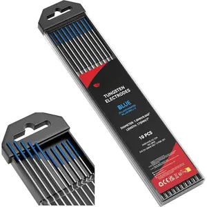 TIG Welding Tungsten Electrode 10-Pack 0.04" x 7" (Blue - 2% Lanthanated, WL20/EWLa-2)