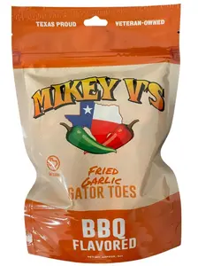 BBQ “Gator Toes” Deep-Fried Garlic Snacks – Crispy, Savory Barbecue Garlic Bites, 3.9 oz Bag