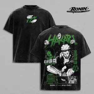 Hakari Kinji Tee Washed – Jujutsu Kaisen Vintage Washed Heavy Cotton Oversized Anime Manga T-Shirt & Hoodie, Double Printed Retro Unisex Streetwear Graphic Top, Private Pure Culling Game Fighte lemon demon gift gorlock destroyer tshirt