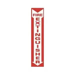 AccuformNMC Aluminium Vertical Fire Extinguisher Sign, 4" W x 24" H, Model M39A, Home & Work Safety Equipment