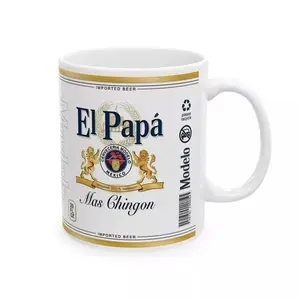 [Sale off up to 30%] El Papa Mas Chingon Coffee Mug, Modelo Beer Cup, Regalos Para El Día Del Padre For Papá, Fathers Day Gift for Mexican Dad Ceramic Drinkware