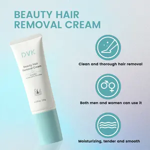 DVK Professional Hair Removal Cream - For All Skin Types with Spatula, Effective Full Bikini/Pubic Hair Depilatory Cream, Dermatologically Tested