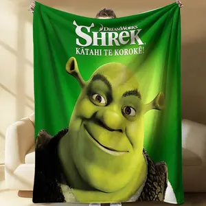 Shrek the Ogre Blanket, Flannel Blanket, Top-selling Blanket, Portable Multi-purpose Decorative Blanket, Fan-favourite Blanket, Excellent Gift Idea.
