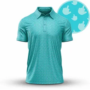 Bogey Bros Men’s Teal Golf Polo Shirt Funny Graphic Print Novelty Summer Activewear Gift Top