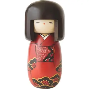 Usaburo Modern Japanese Kokeshi Doll (YOROKOBI - Joy), Made in Japan, Collectible Figurines, Traditional Crafts, Girl in Kimono