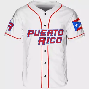 2025 Customized Puerto Rico Baseball Jersey Shirt  - Personalized Puerto Rico Jersey for Sports Fans