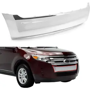 KQQIO Front Silvery Grille Trim Cover Compatible with 2011-2014 Ford Edge Replace for Part #   FO1087132, BT4Z8200E Lower Bumper Grill Molding 1Pc Chrome