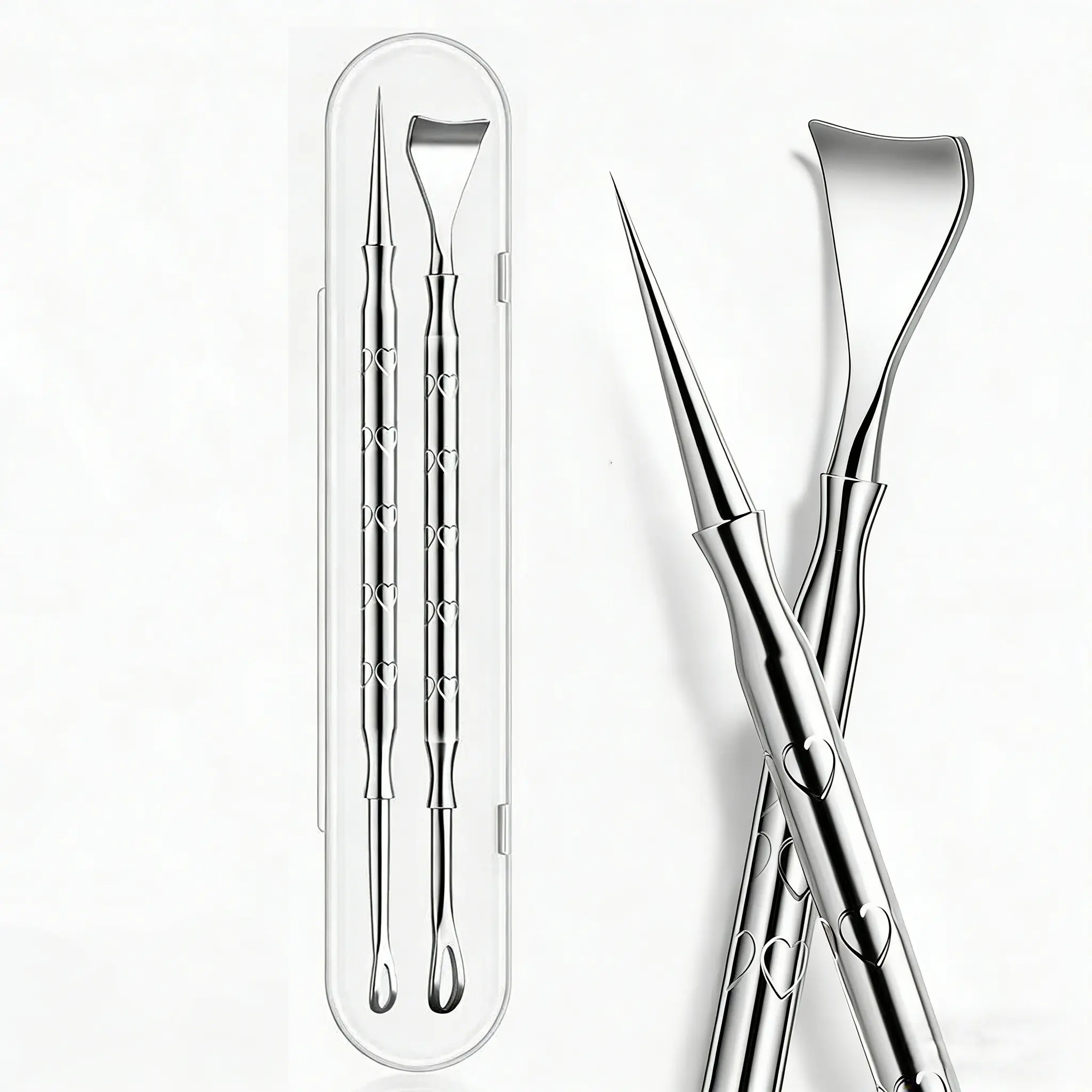Blackhead Remover Tool Set, Acne Treatment Kit for Face & Nose Pore Cleansing, Facial Cleansing Tools, Effective Head Removal Solution, Skin Care Essentials, Stainless Steel