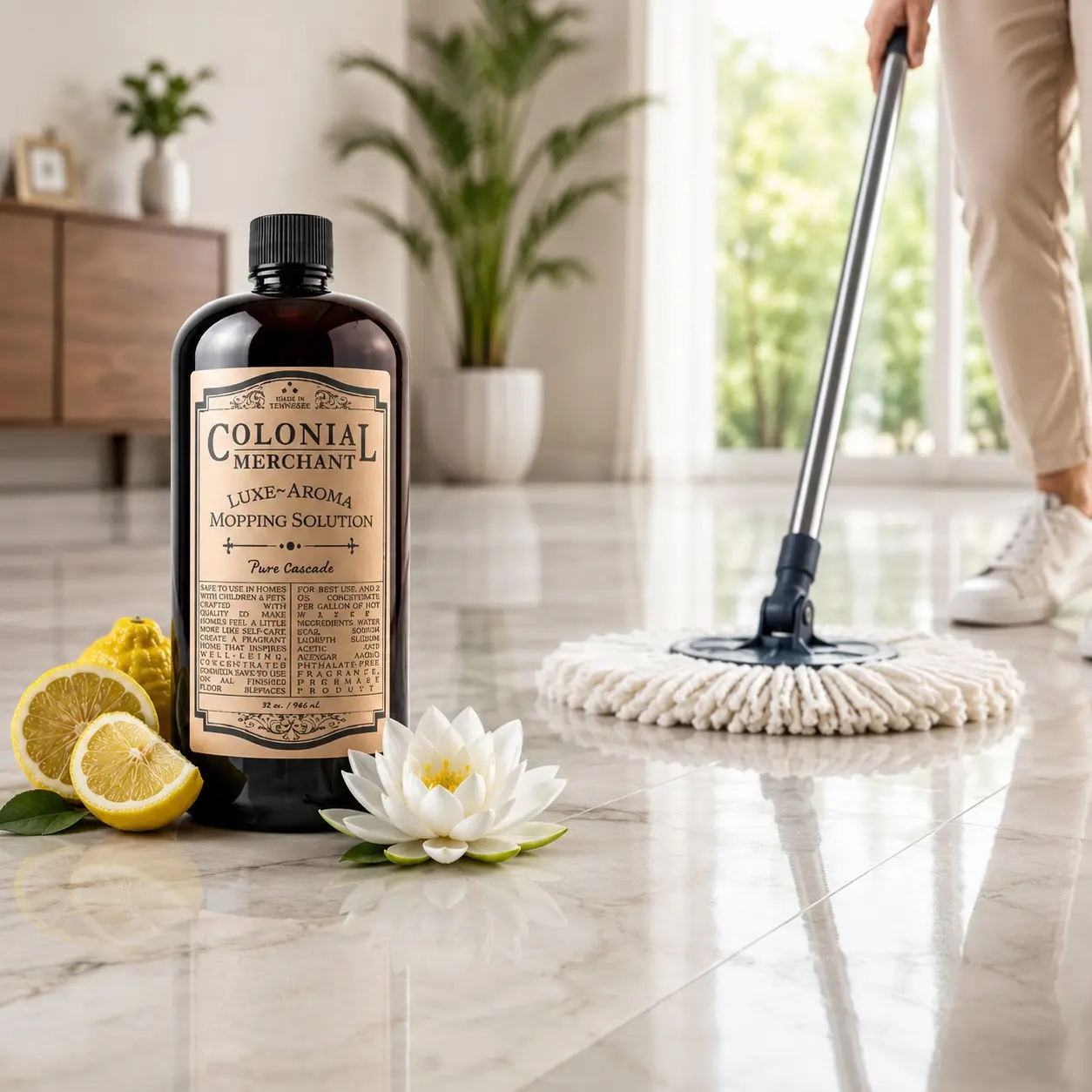 32 oz. Pure Cascade Aroma-Luxe Concentrated Floor Cleaner Mop Solution | Multi-Surface | Low-Foam | Biodegradable