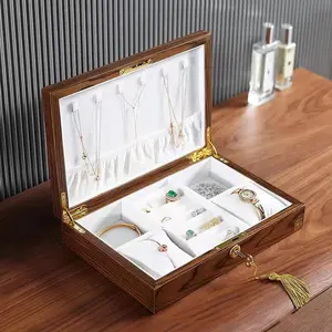 Large Capacity Jewelry Box Set, Lockable Storage Box for Earrings Necklaces Rings, Women's Gift, Organizer, Essential Accessory