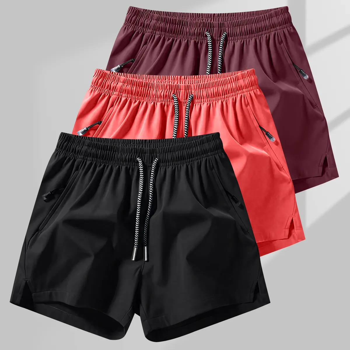 888 - Black + Watermelon Red + Wine Red