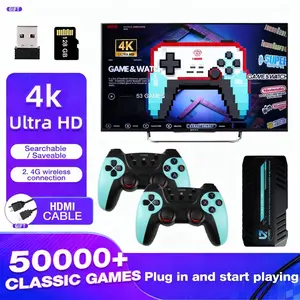 Save Anytime, Never Lose Progress! 4K Retro Game Stick with Smart Anti-Lag Chip | [ABC] Supports 40+ Emulators
