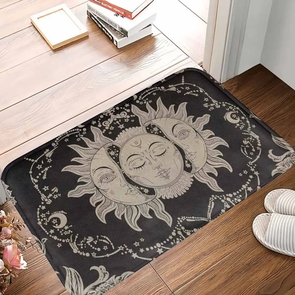 Mystic Sun and Moon Mandala Area Rug  Celestial Boho Print Design with Soft Non Slip Durable Material  Perfect for Living Room Yoga Space Meditation Corner Bedroom Decor Gift