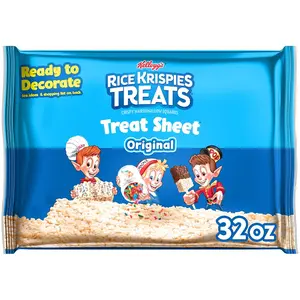 Rice Krispies Treats Marshmallow Treat Sheet, Kids Snacks, Baking Project, Original, 32oz Bag (1 Sheet)