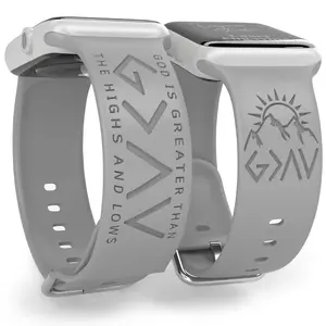 SuperLugano God is Greater Watch Band compatible with iWatch Smartwatch Laser Engraved Band Silicone Ultra 38mm 40mm 41mm 42mm 44mm 45mm 46mm 49mm Strap Virgin De Guadalupe God  Jesus
