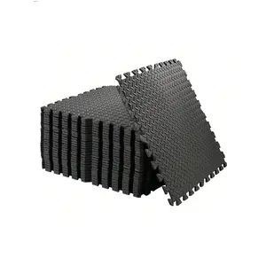 Fitness equipment  12PCS Tiles 24x24 Interlocking 48sq.Ft. Waterproof Gym Flooring Wood Grain Puzzle Mats Exercise Floor Foam Mat For Home Workout Equipment Strength training