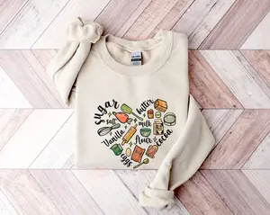 Baker Sweatshirt, Bakery Hoodie, Baker Gift, Baking Lover Gift, Crewneck Sweatshirt, Baking Shirts, Baker Woman Gift Comfort Cotton