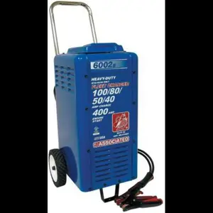 6002B 6/12/18/24V 100/80/50/40 Amp 400 Amp Charger Cranking Assist with Wheels