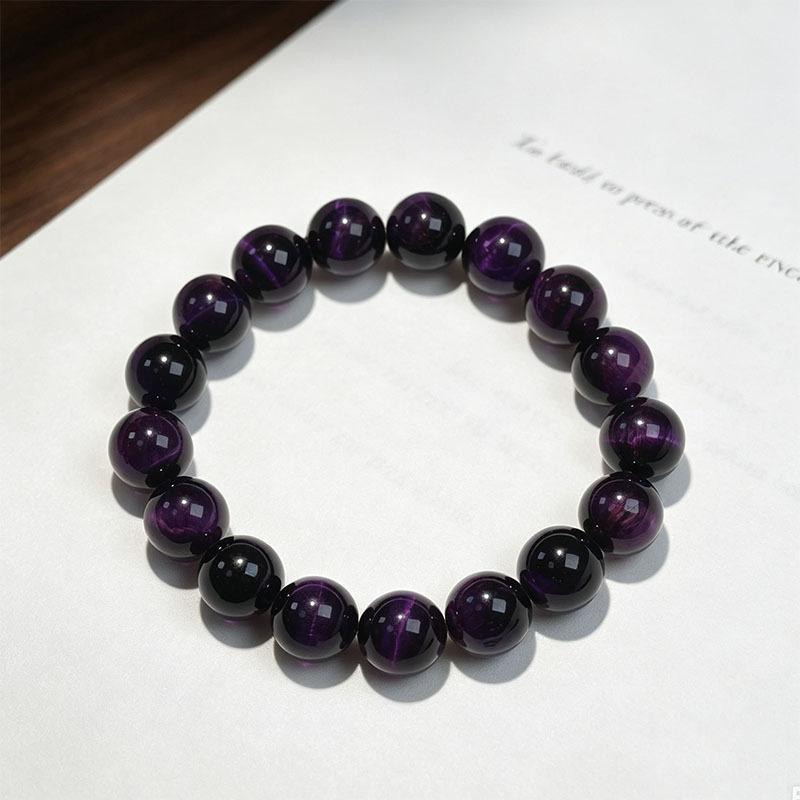 Unisex Natural Crystal Beaded Bracelets - Multi-Color Tiger Eye Jewelry with Protection Charm, Money Attraction & Good Luck, Ideal Gift for Daily Wear & Travel, Beading