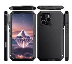 iPhone 17 360° Full Protection Metal Case | Rugged Shockproof Aluminum Shell with Silicone Screen Protector