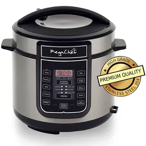 MEGACHEF Quart Digital Pressure Cooker with 14 Pre-set Multi Function MEGACHEF Quart Digital Pressure Cooker with 14 Pre-set Multi Function