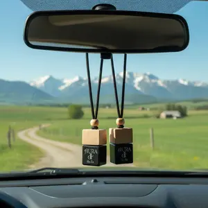 Luxury Car Air Freshener- AURA. Oud Wood, Amber & Vanilla, Long Lasting Hanging Diffuser