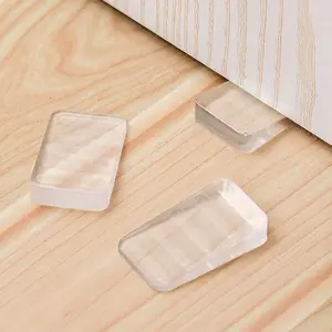 Rubber Wedges Shims 6 Pack Table Wedge Clear Toilet Shims for Leveling, Furniture Levelers for Uneven Floors,Hot Tub Restaurant Appliance Shims for Leveling (0.39" Th)