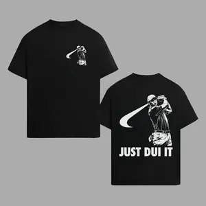 Funny Golf "Just Dui It" Graphic T-Shirt Men's Vintage Oversized Streetwear Sports Casual Tee