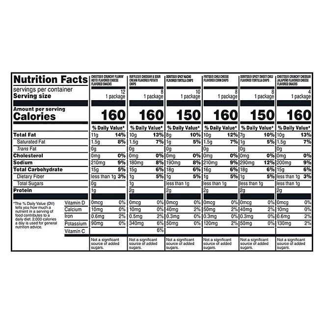 Frito_Lay Bold Mix Variety Pack Chips - 50 of 1oz Pack, Crispy Crunchy Snack